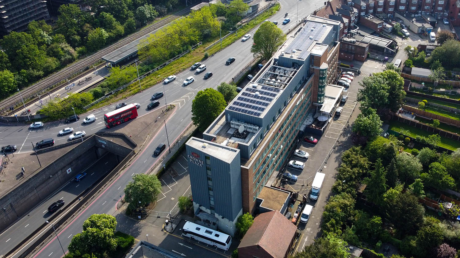 Crowne Plaza London Ealing solar installation