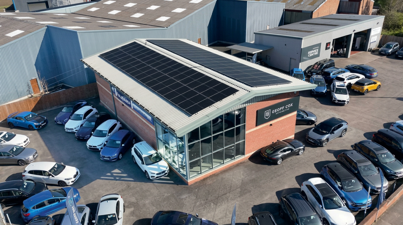 Geoff Cox Automotive solar installation